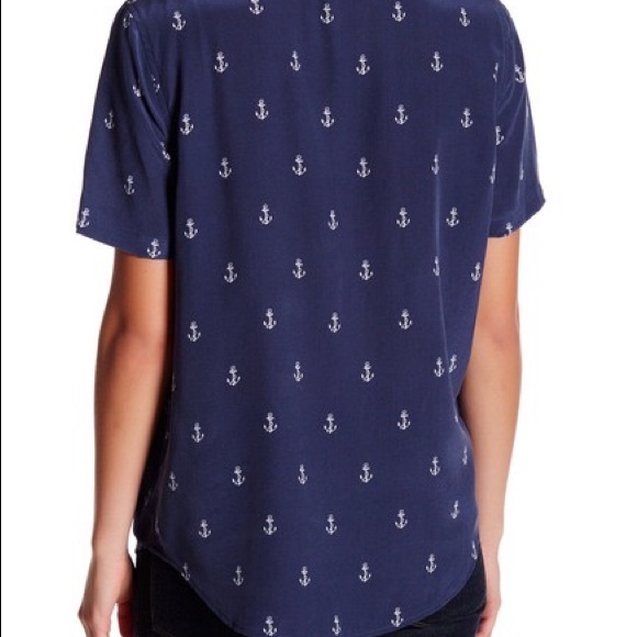 Equipment Riley Silk Anchor Print Tee - Picture 2 of 6